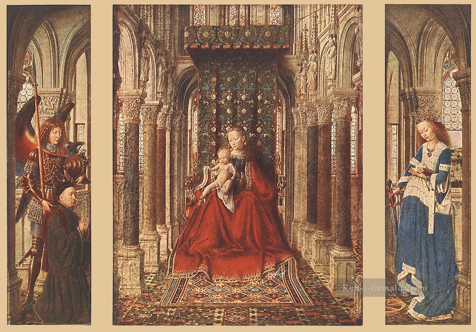 Kleines Triptychon Renaissance Jan van Eyck Ölgemälde